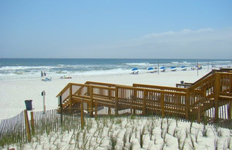 Boardwalk to the beach at Newman-Dailey Resort Properties, Inc. 