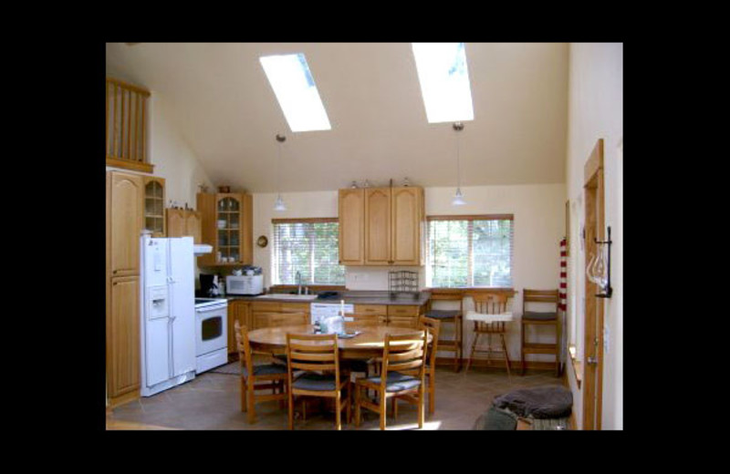 Rental kitchen at Manzanita Rental Company.