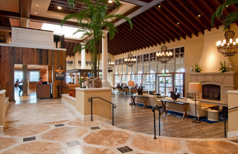 Lobby at The King and Prince Beach & Golf Resort.