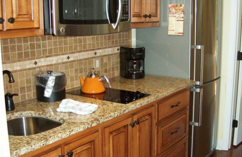 Rental kitchen at Oak Square Condos.