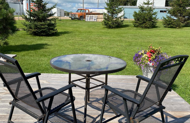 Patio at Pelican Motel.