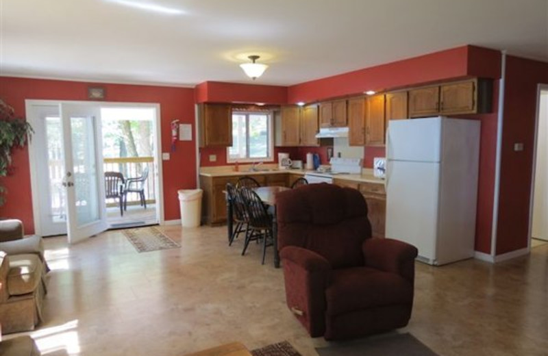 Cottage interior at Shawnee Bay Resort.