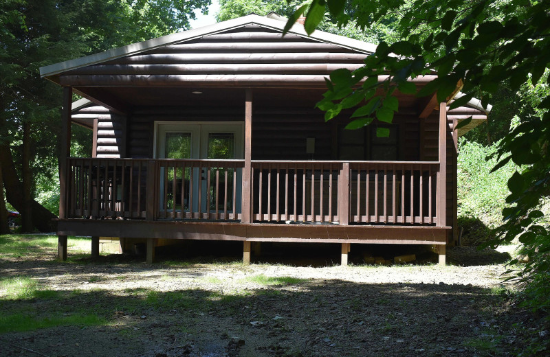 Cabin exterior at Hocking Hills Cozy Cabins.