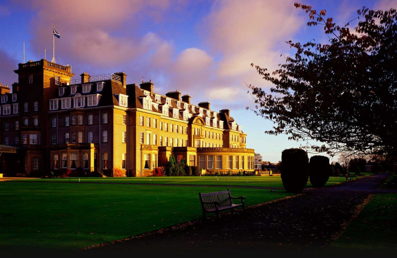 Exterior view of Gleneagles Hotel.