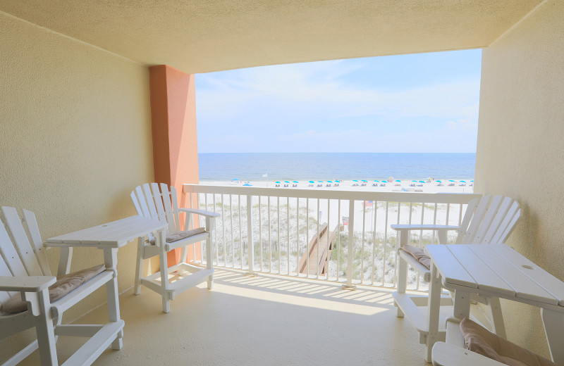 Rental balcony at Alabama Coastal Properties.