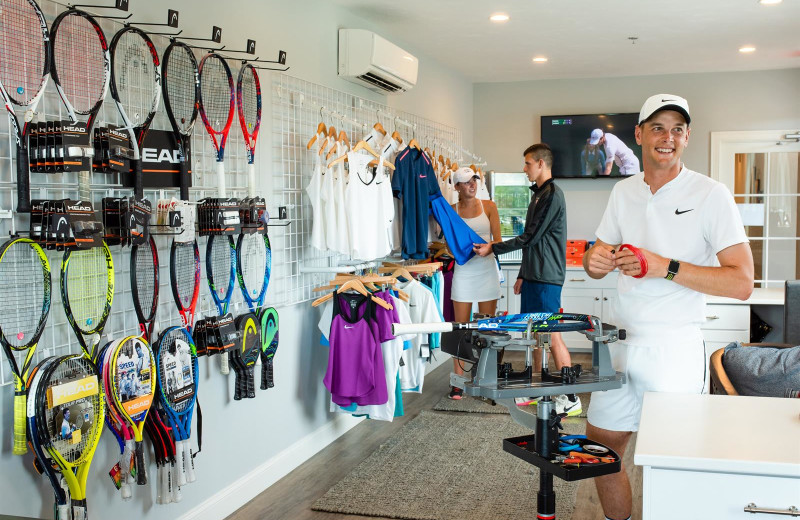 Tennis shop at The Club at New Seabury.