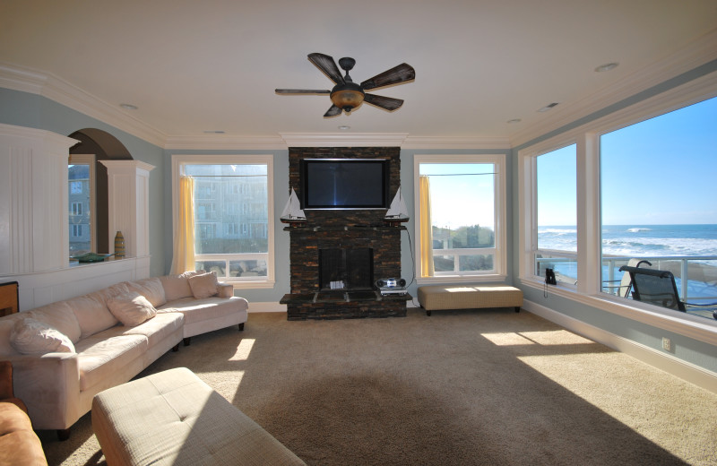 Guest living room at Admiral's Beach Retreat.