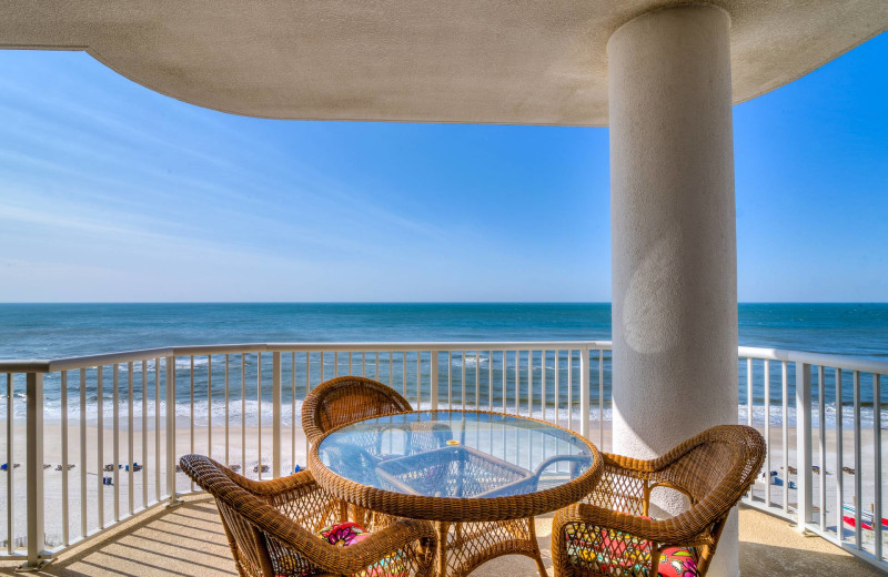 Rental balcony at Bender Realty Vacation Rentals.