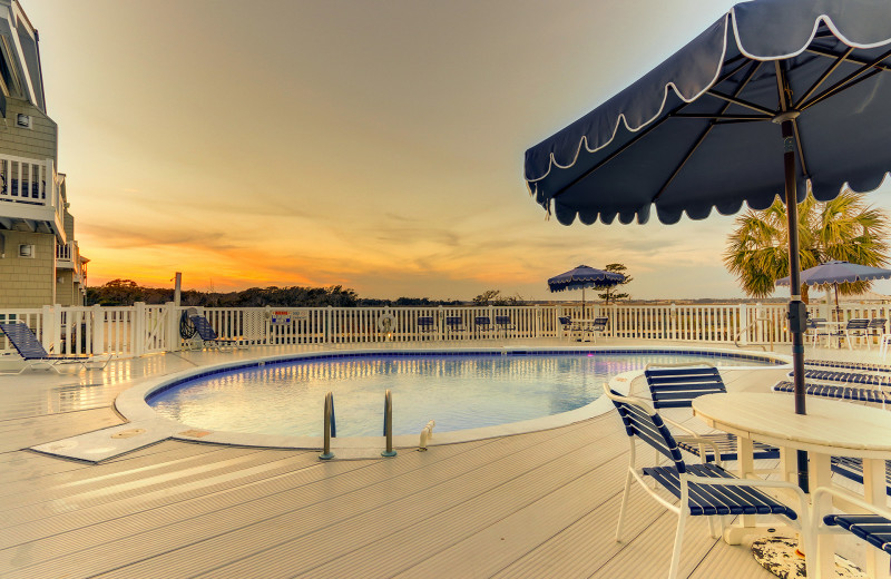 Outdoor pool at Palm Suites.