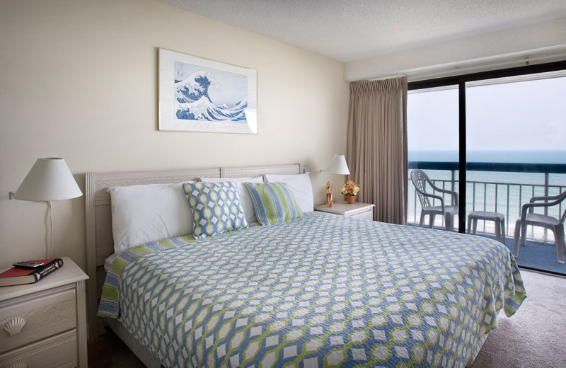 Guest room at Forest Dunes Ocean Front.