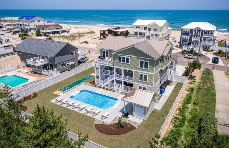 Rental exterior at Sandbridge Blue Vacation Rentals.