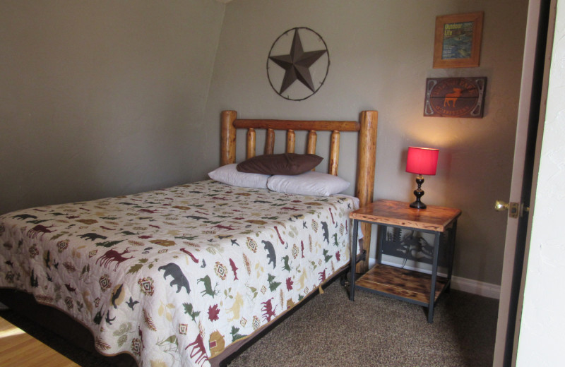 Cabin bedroom at The Drift Lodge.