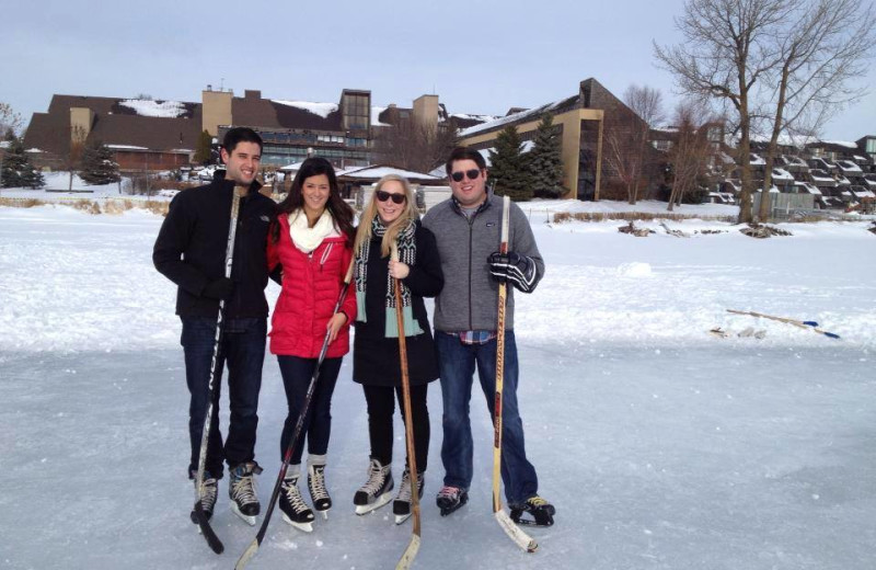 Ice hockey at Arrowwood Resort.