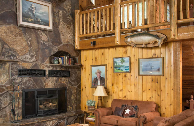 Cabin interior at Averill's Flathead Lake Lodge.