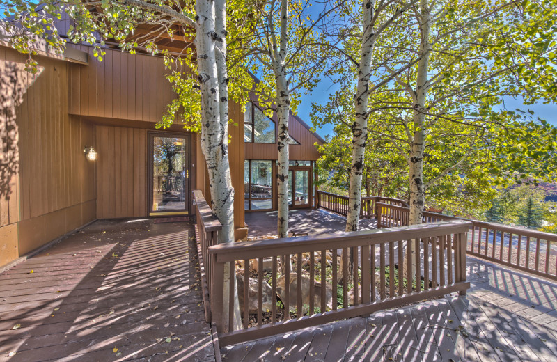 Rental patio at Park City Rental Properties.