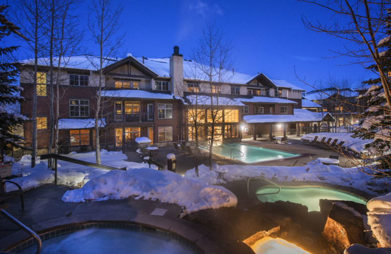 Exterior view of Grand Timber Lodge.