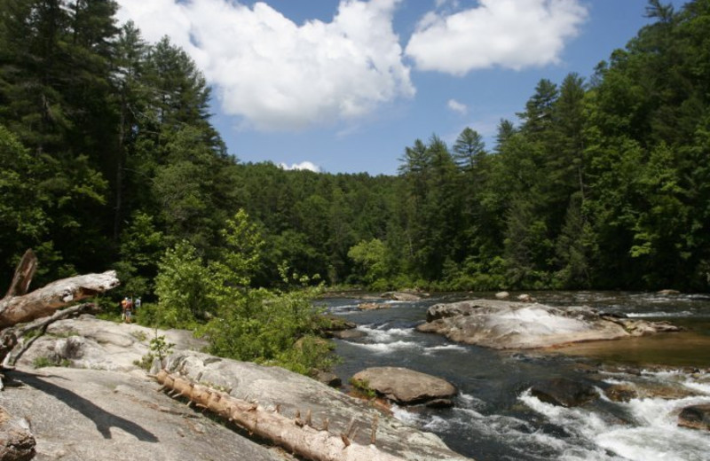 Fishing at Georgia Mountain Rentals.