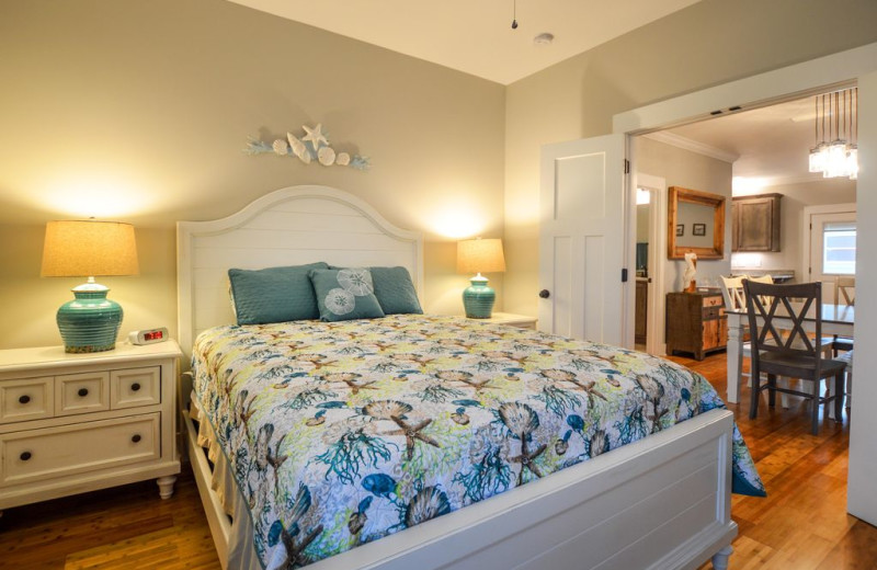 Rental bedroom at Luna Beach Properties.