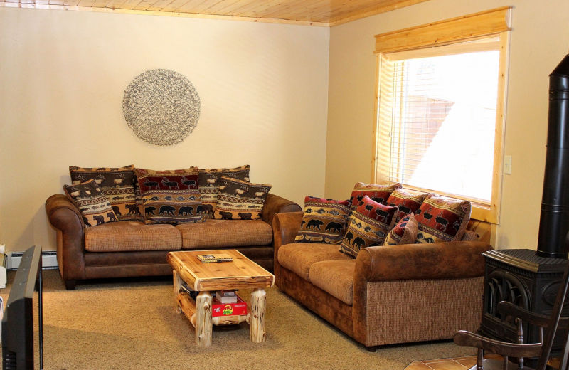 Condo living room at Bear Creek Vacation Condos.