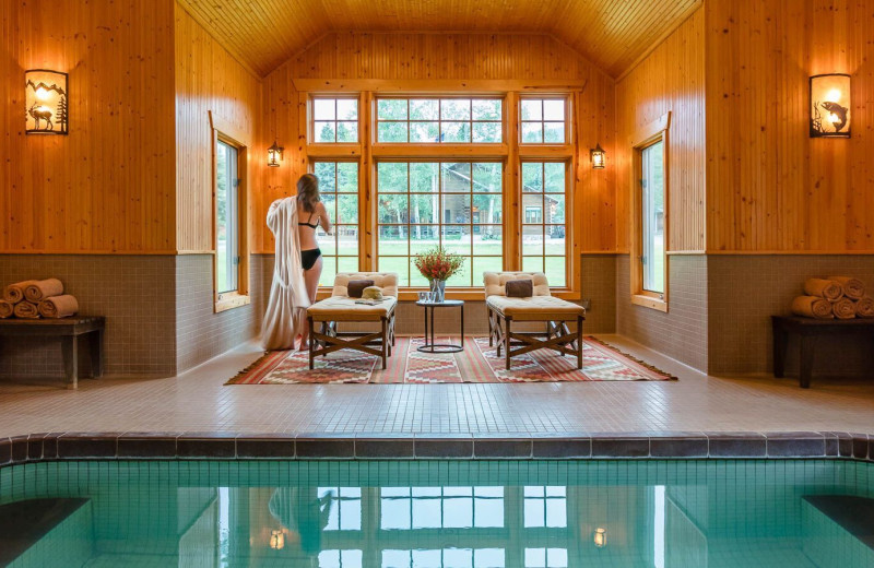 Indoor pool at 4UR Ranch.