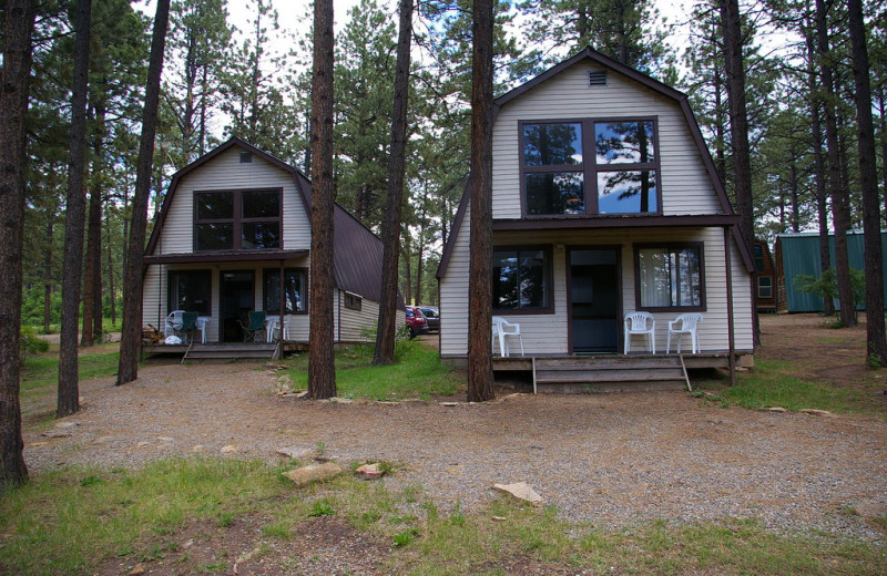 Cabin exterior at Echo Basin Cabin And RV Resort.