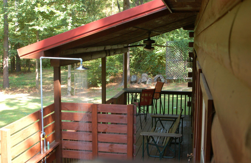 Cabin deck at Remember When Cabins.