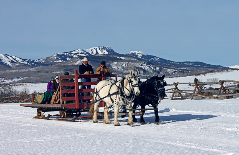 Sleigh ride at The Home Ranch.