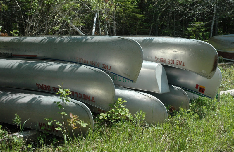 Canoes at Heston's Lodge.