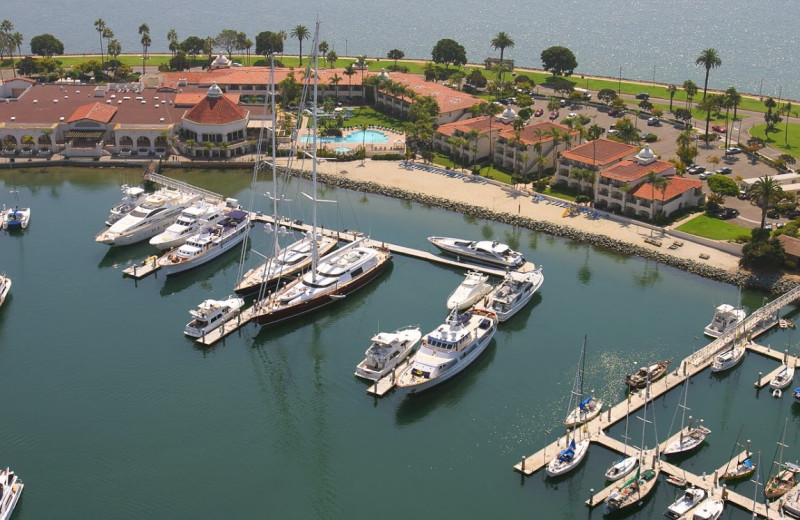 Aerial view of Kona Kai Resort.