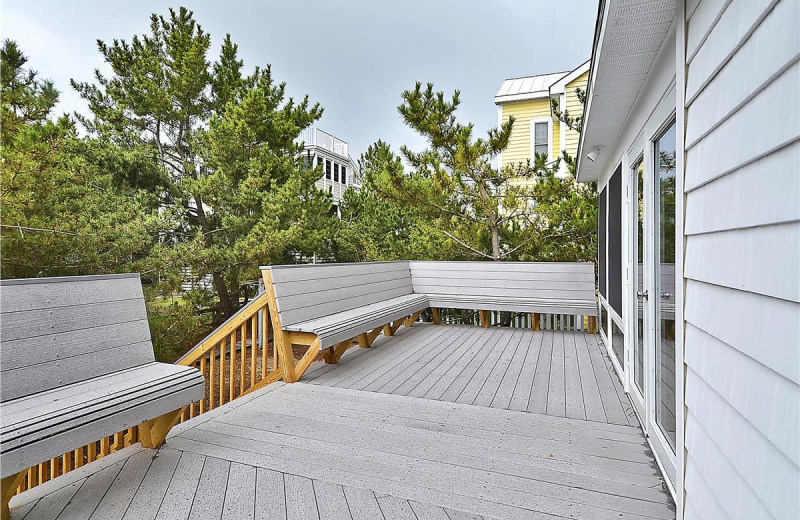 Rental deck at Long & Foster Vacation Rentals -Bethany Beach.