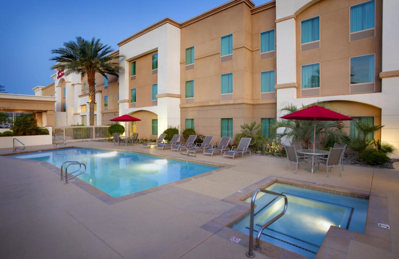 Outdoor pool at Hampton Inn & Suites Desert Palm.