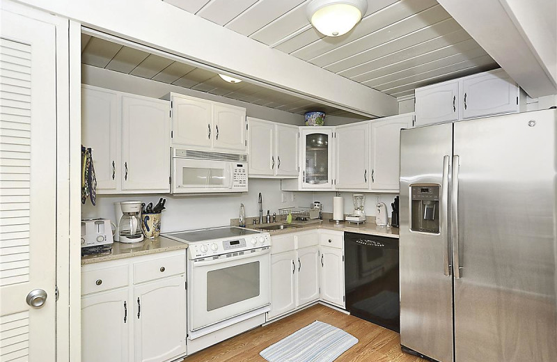 Rental kitchen at Long & Foster Vacation Rentals -Bethany Beach.