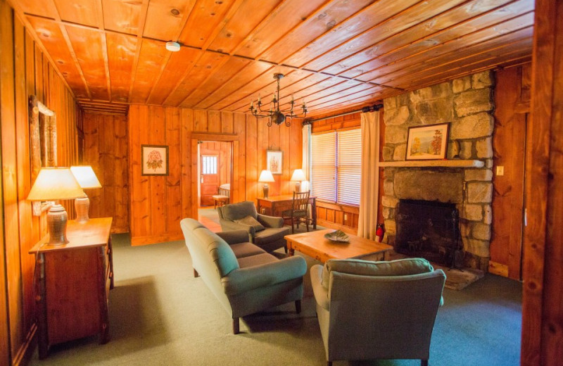 Fireplace view at High Hampton Inn.
