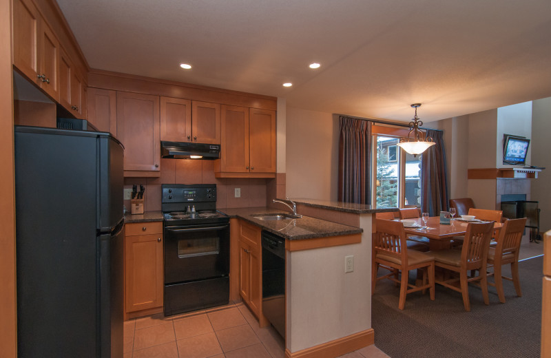 Guest kitchen at Hidden Ridge Resort.