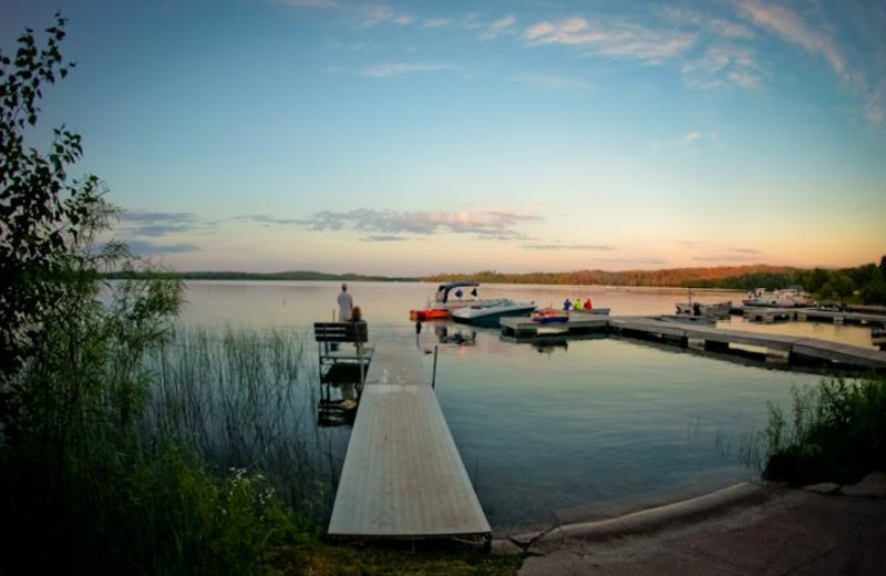 Lake view at Thunder Lake Lodge. 