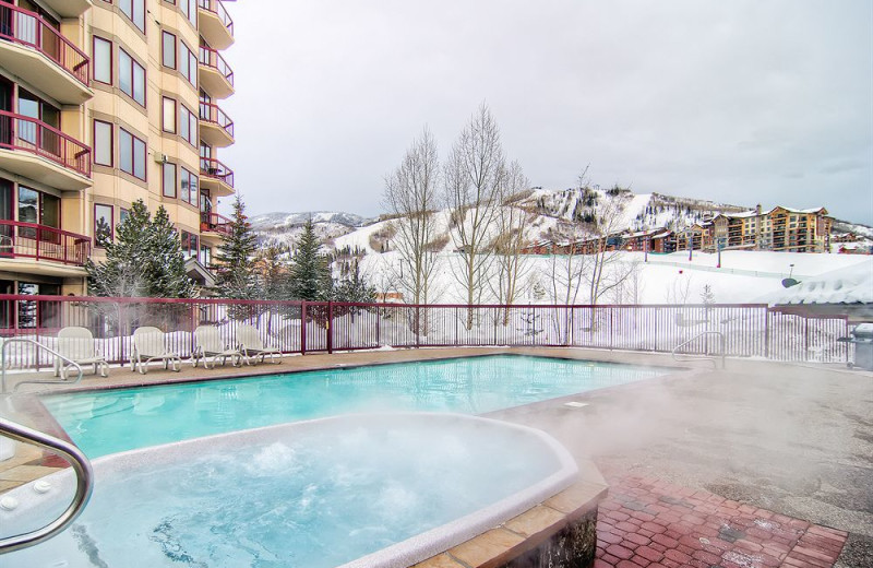 Outdoor pool at Torian Plum Resort.