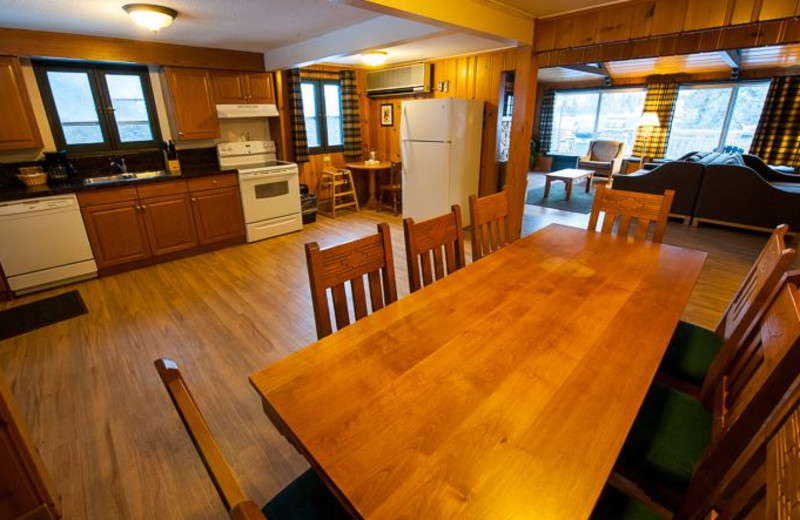 Guest dining room and kitchen at Inns of Banff.