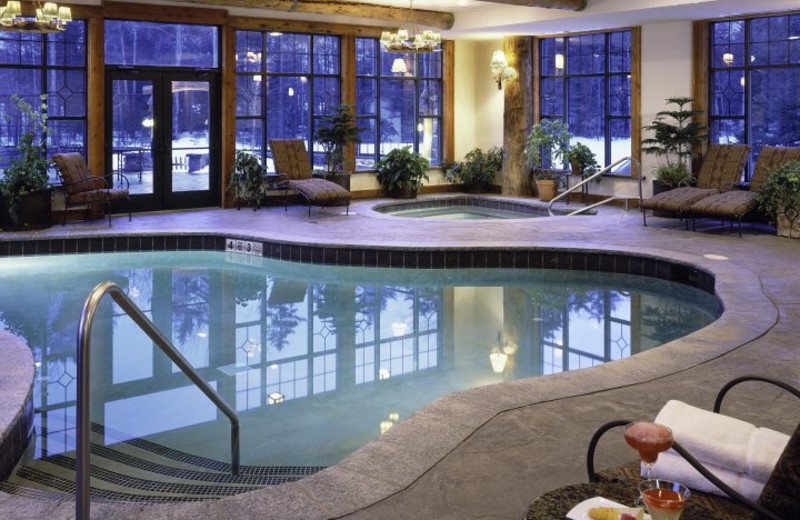 Indoor pool at The Whiteface Lodge.