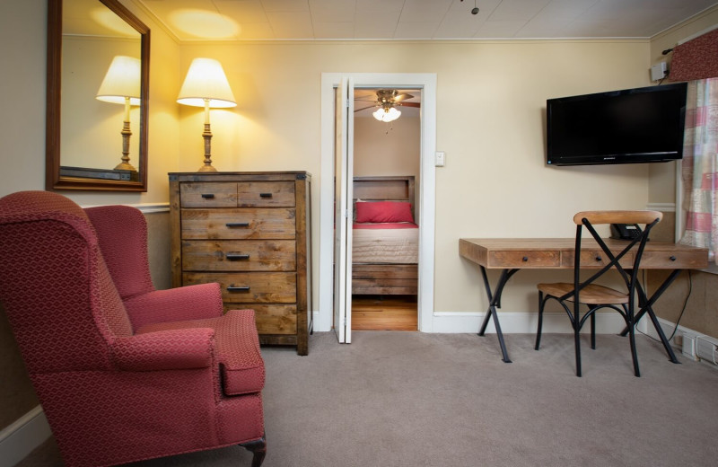 Guest room at Mountaintop Lodge at Lake Naomi.