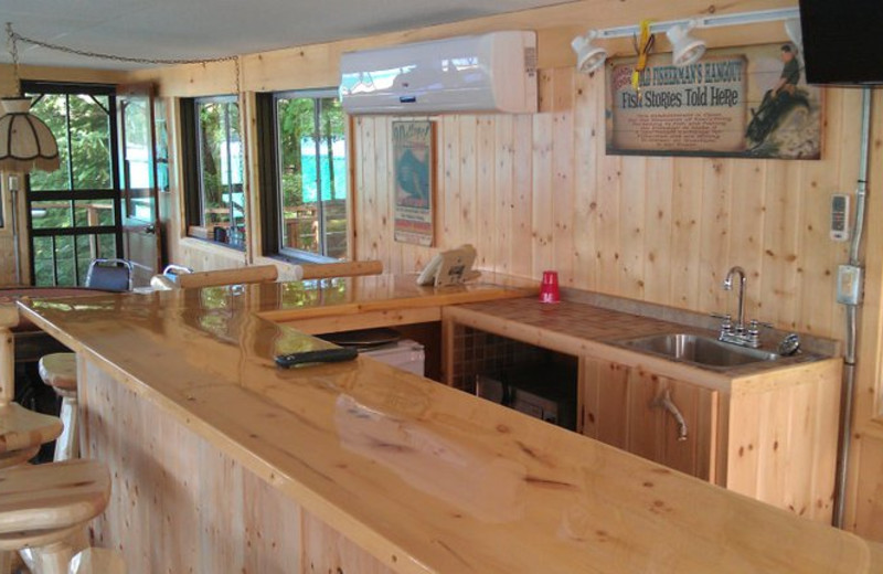 The bar at Shady Roost Lodge.