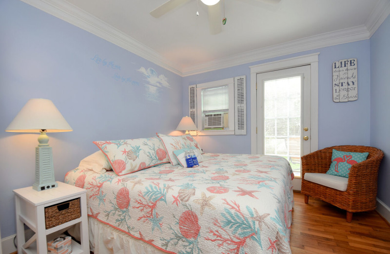 Guest room at Carolina Beach Inn.