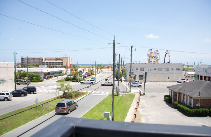 Balcony view at Carolina Beach Inn.