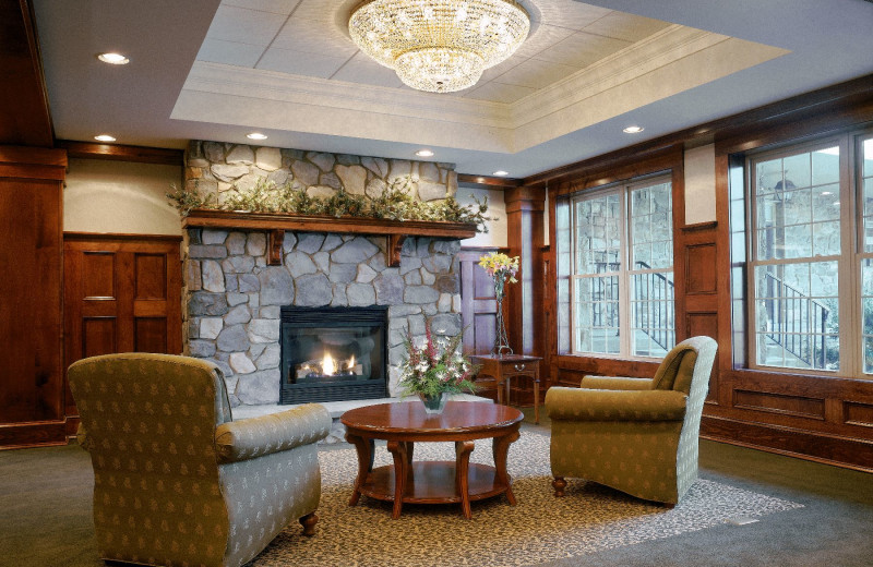 Lobby and Fireplace at Skytop Lodge