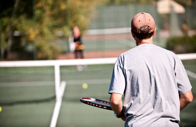 Tennis court at Grand Geneva Resort.