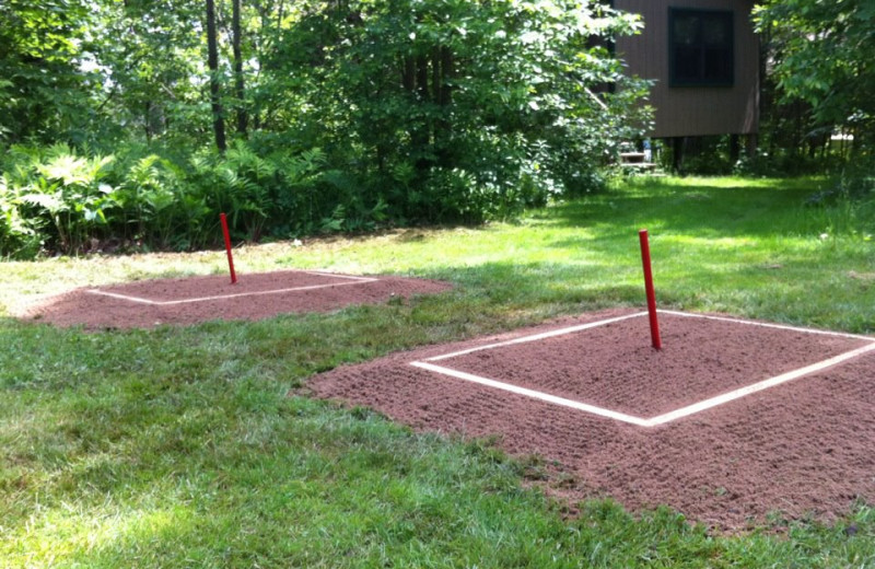 Horseshoes at Bluff Point Golf Resort.