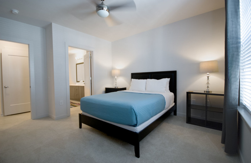 Guest bedroom at BCA Furnished Apartments.