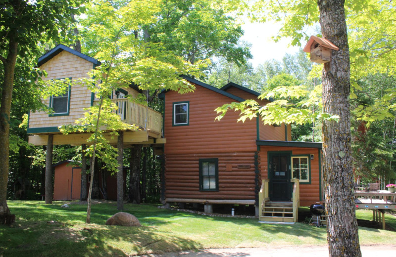 Cabin exterior at Timber Trails Resort.