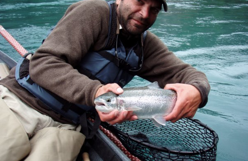 Fishing at Trail Lake Lodge.