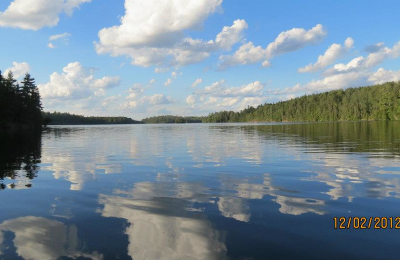 Beautiful lake at Moose Track Adventures Resort.