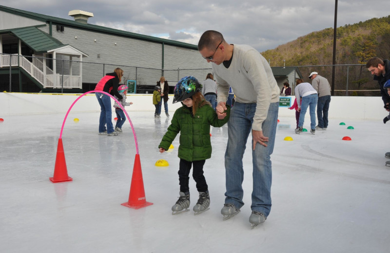 ice skating at Massanutten Resort.